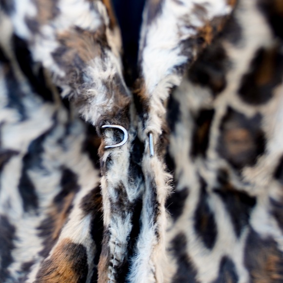 Cheetah fur leather armed jacket - Picture 7 of 9